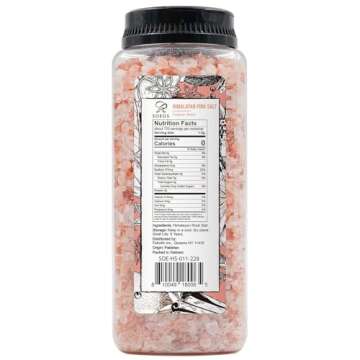 Soeos Himalayan Salt, Coarse Grain, 39Oz (2.4 Pound), Non-GMO Himalayan Pink Salt, Kosher Salt, Sea ...