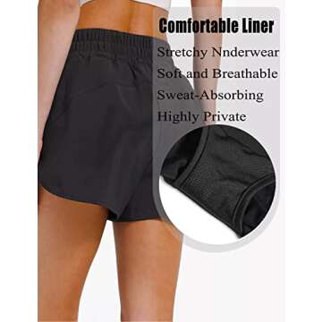 NLBZYDHFC High Waisted Yoga Shorts with Zipper Pocket