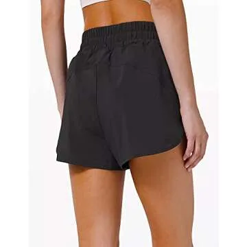 NLBZYDHFC High Waisted Yoga Shorts with Zipper Pocket