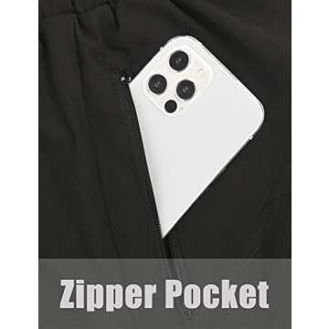 NLBZYDHFC High Waisted Yoga Shorts with Zipper Pocket