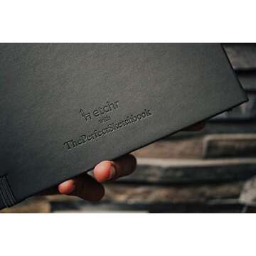 Etchr Perfect Sketchbook - A4 Landscape - Cold Press Mixed Media 100% Cotton Sketchbook - Hardcover Drawing Book - Hardcover Sketchbook 8.3”x11.7" with 44 Pages