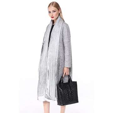 PIJUSHI Designer Top Handle Satchel Handbags for Women Crocodile Handbag and Purse Leather Tote Bags...