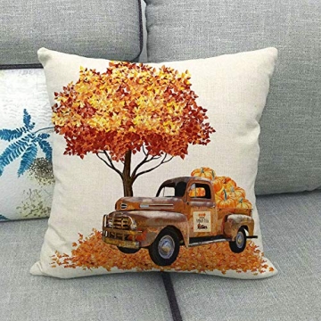 Jjyee Fall Decor Pillow Covers - Pumpkin Truck Design