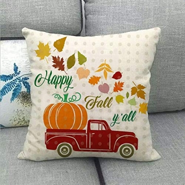 Jjyee Fall Decor Pillow Covers - Pumpkin Truck Design