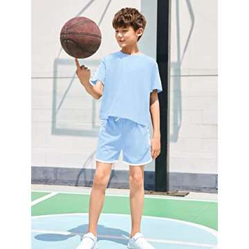 CNJFJ Girls Summer T-shirt And Shorts Sets Cute Crew Neck Plaid Tops And Shorts Cute Clothing Sets