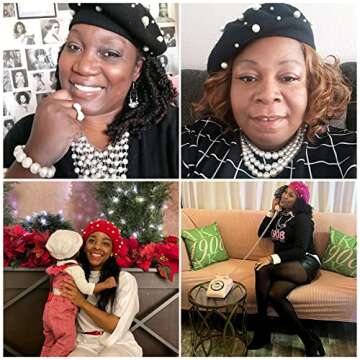 RARITYUS Women Fashion Cute Wool French Artist Beret Hat Warm Beanie Cap Headwear with Small Rainbow Pom Pom for Party