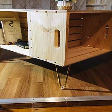 Osring 7 Inch Hairpin Table Legs Golden, Heavy Duty Metal Furniture Hairpin Feet, Mid-Century 2 Rods Furniture Leg for TV Stand and Home DIY Project, 4 Pack