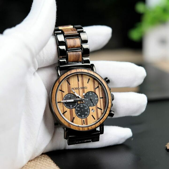 BOBO BIRD Wooden Men's Watches - Chronograph Style