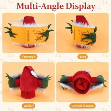 Christmas Tree Topper, Green Elf Hiding Behind Book Christmas Decorations, Finger Poseable Handmade Tree Toppers Decor for Holiday Christmas Tree Party Supplies (Christmas Tree Topper)