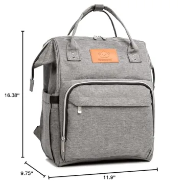 KeaBabies Stylish Waterproof Diaper Backpack for Parents