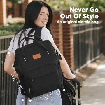 KeaBabies Stylish Waterproof Diaper Backpack for Parents