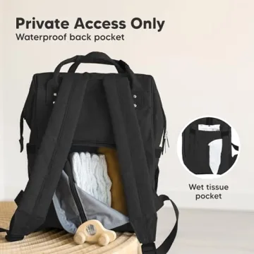 KeaBabies Stylish Waterproof Diaper Backpack for Parents