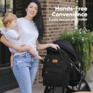 KeaBabies Stylish Waterproof Diaper Backpack for Parents