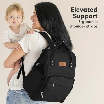 KeaBabies Stylish Waterproof Diaper Backpack for Parents