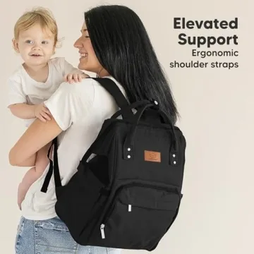 KeaBabies Stylish Waterproof Diaper Backpack for Parents