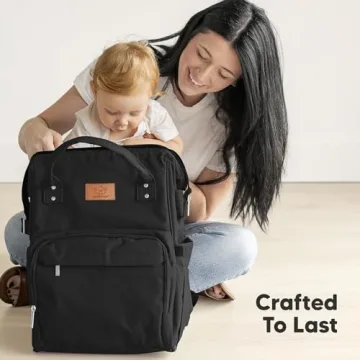 KeaBabies Stylish Waterproof Diaper Backpack for Parents