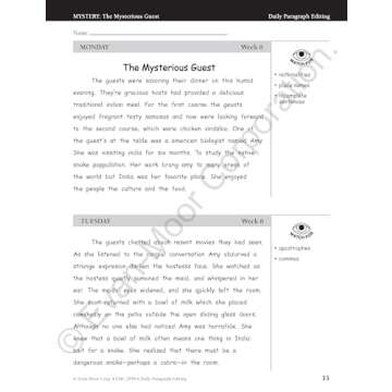 Daily Paragraph Editing Workbook for 8th Grade Students