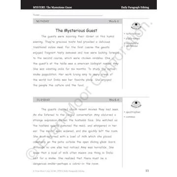Daily Paragraph Editing Workbook for 8th Grade Students
