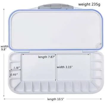 ATWORTH 18-Well Portable Watercolor Paint Palette Box
