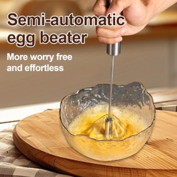 Effortless Mixing with Stainless Steel Semi-Automatic Whisk