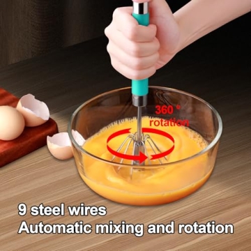 Effortless Mixing with Stainless Steel Semi-Automatic Whisk