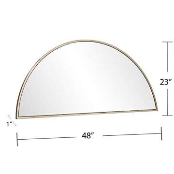 Holly & Martin Decorative Arched Wall Mirror in Champagne