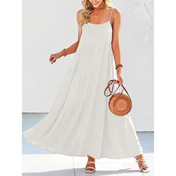 LCRRRN Womens Summer Sleeveless Spaghetti Dress