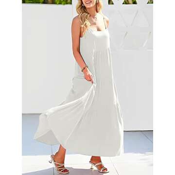 LCRRRN Womens Summer Sleeveless Spaghetti Dress