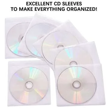FULANDL 600PCS Double-Sided CD DVD Sleeves for Stylish Storage