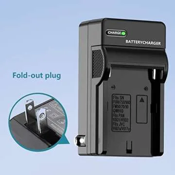 Artman NP-F550 Battery 2-Pack and Wall Charger for Sony NP F550, F530, F970, F960, F770, F750, F330, CCD-SC55, TR516, TR716, TR818, TR910, TR917 Camera, CN-160, CN-216 LED Video Light (2600 mAh)