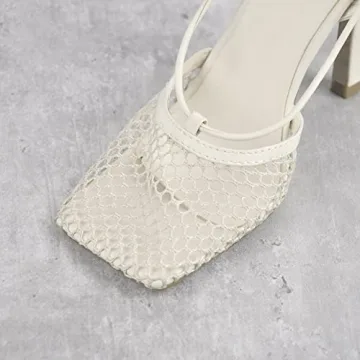 Stylish Richealnana Women's Mesh Pumps Sandals for Parties