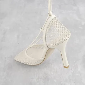 Stylish Richealnana Women's Mesh Pumps Sandals for Parties