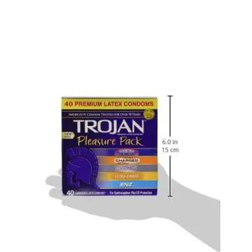 Trojan Pleasure Pack 40 Count for Safe & Pleasure-filled Intimacy