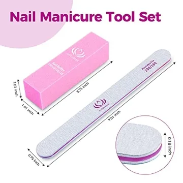 Nail Files and Buffers - Capularsh 16Pack Kit for All Nails