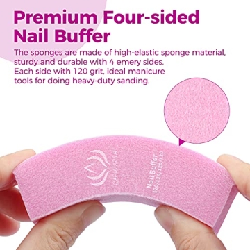 Nail Files and Buffers - Capularsh 16Pack Kit for All Nails