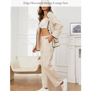 KEOMUD Women's 2 Piece Fall Lounge Set Stylish Comfort