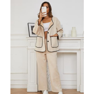 KEOMUD Women's 2 Piece Fall Lounge Set Stylish Comfort