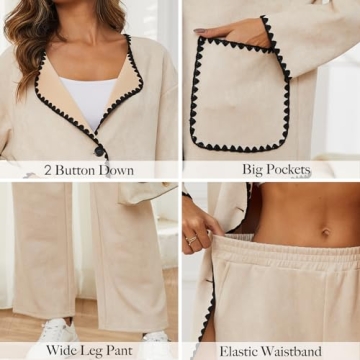 KEOMUD Women's 2 Piece Fall Lounge Set Stylish Comfort