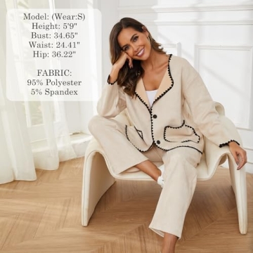 KEOMUD Women's 2 Piece Fall Lounge Set Stylish Comfort