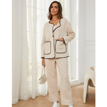 KEOMUD Women's 2 Piece Fall Lounge Set Stylish Comfort