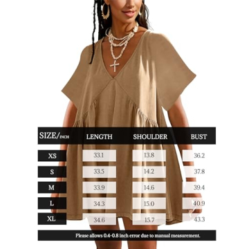 Gozoloma Women Summer Casual Flowy Mini Dress with Pockets