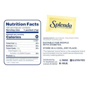SPLENDA Zero Calorie Sweetener, 400 Count Packets