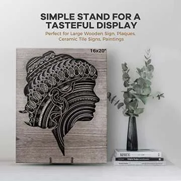 TR-LIFE Plate Stands/Holder for Display, 8 Inch, Large, Metal Frame for Picture, Decorative Platter, Book, Photo Easel (2 Pack)