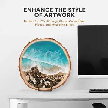 TR-LIFE Plate Stands/Holder for Display, 8 Inch, Large, Metal Frame for Picture, Decorative Platter, Book, Photo Easel (2 Pack)