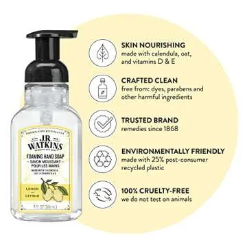 WATKINS 20626 9 oz Lemon Scent Foaming Hand Soap