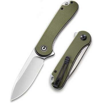 CIVIVI Elementum Folding Pocket Knife - G-10 Green Handle