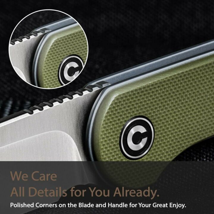 CIVIVI Elementum Folding Pocket Knife - G-10 Green Handle