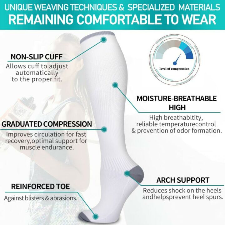 Copper Compression Socks - 6 Pairs for Best Support