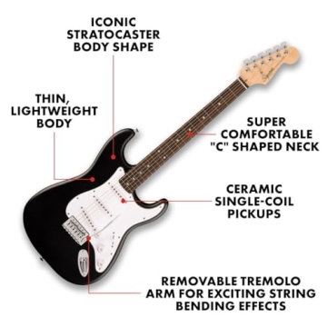 Fender Squier Stratocaster Electric Guitar for Beginners