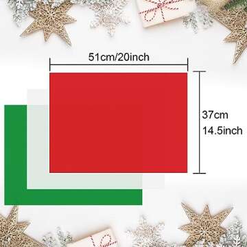 CHRORINE 60 Sheets Christmas Tissue Paper Multicolor Art Gift Wrapping Tissue Paper Bulk for DIY Cra...